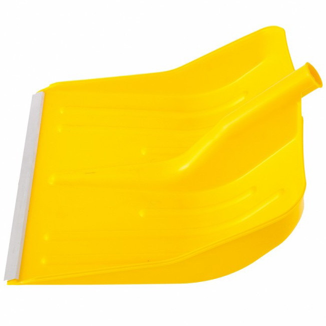 Лопата для уборки снега Сибртех 61616 желтая без черенка 420х425 мм