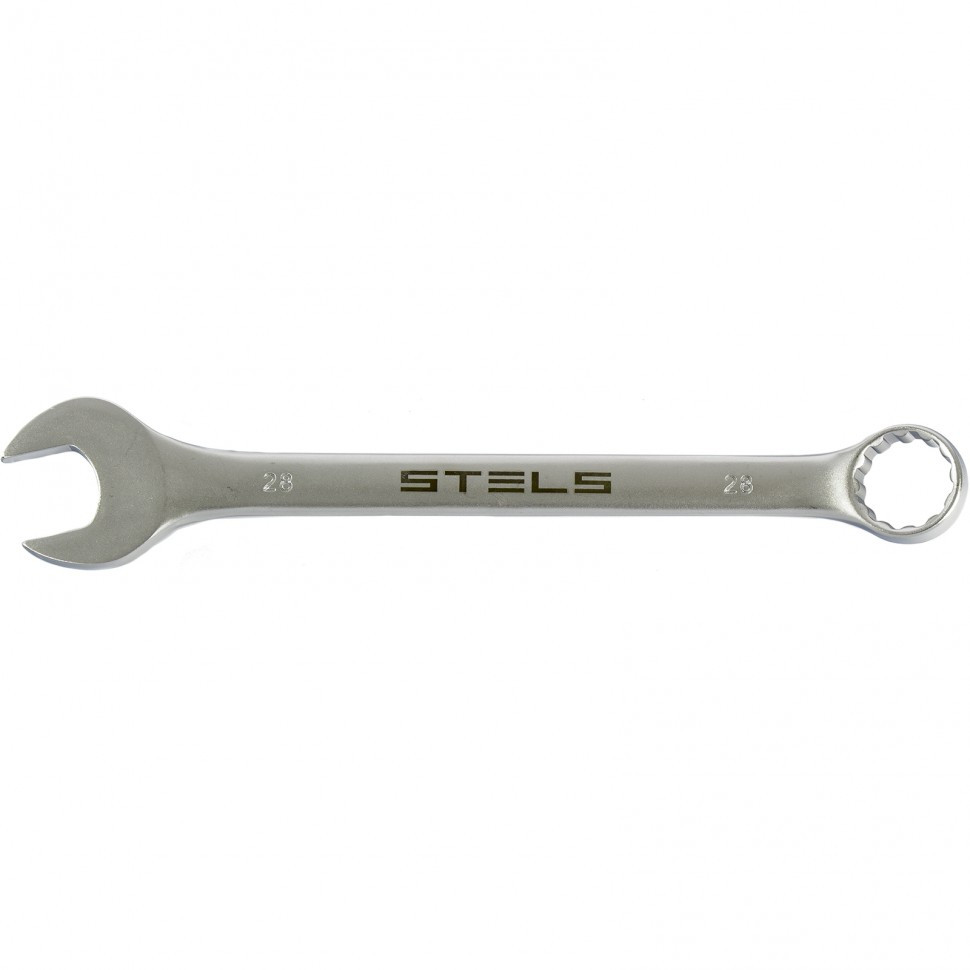 Ключ комбинированный Stels 28 мм CrV матовый хром 15229