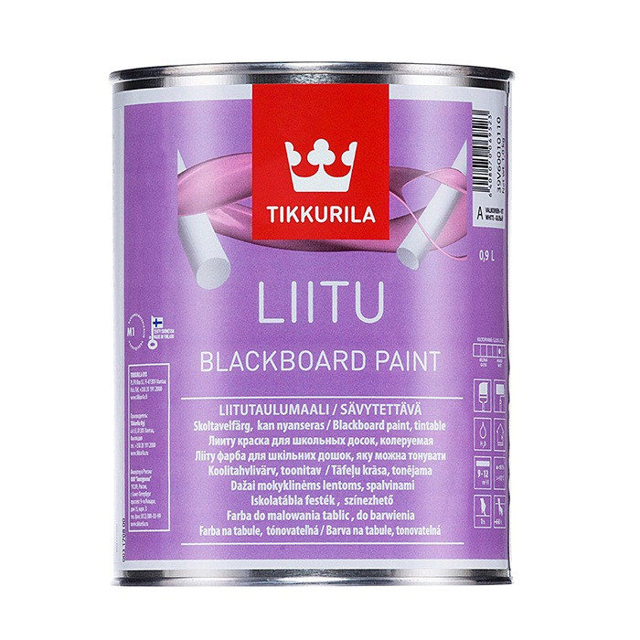 Краска Tikkurila Liitu для школьных досок матовая база С 0,9 л