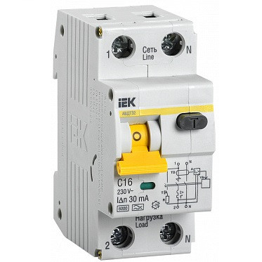 Автоматический выключатель дифференциального тока IEK АВДТ32 C16 MAD22-5-016-C-30