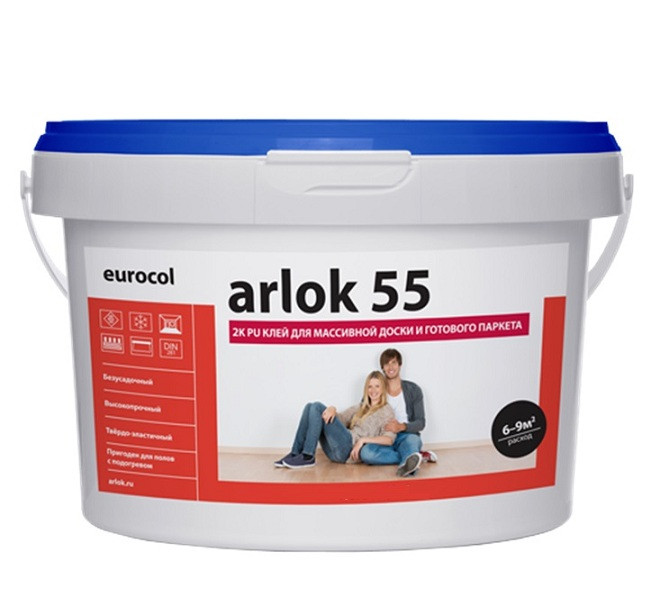 Клей для массивной доски и паркета Forbo Eurocol Arlok 55 2K PU 7 кг