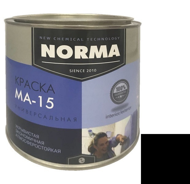 Краска масляная Novocolor МА-15 черная 1 кг
