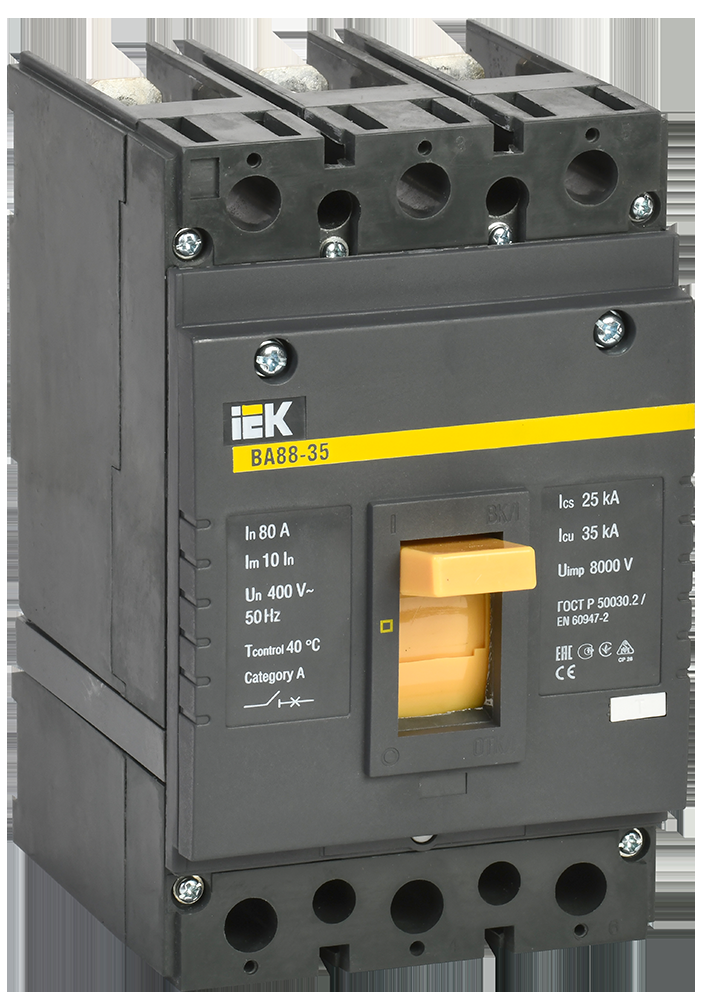 Автоматический выключатель IEK SVA30-3-0080 ВА88-35 3Р