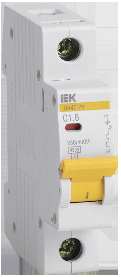 Автоматический выключатель IEK MVA20-1-D16-C ВА47-29 1Р