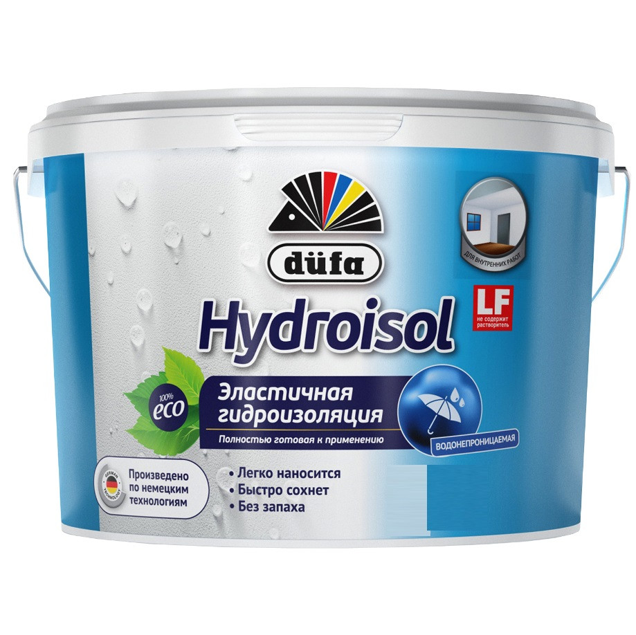 Состав гидроизоляционный эластичный Dufa Hydroisol голубой 3 кг