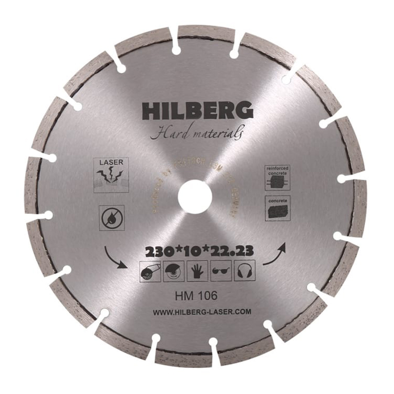 Диск алмазный Hilberg Hard Materials Лазер 230 мм