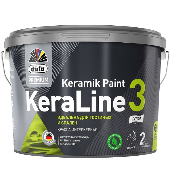 Краска акриловая Dufa Premium Keraline 3 глубокоматовая база 1 2,5 л