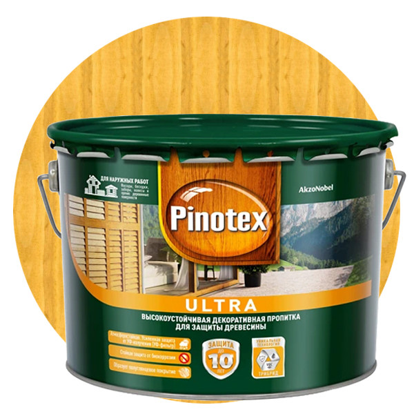 Пропитка для древесины Pinotex Ultra Сосна 9 л
