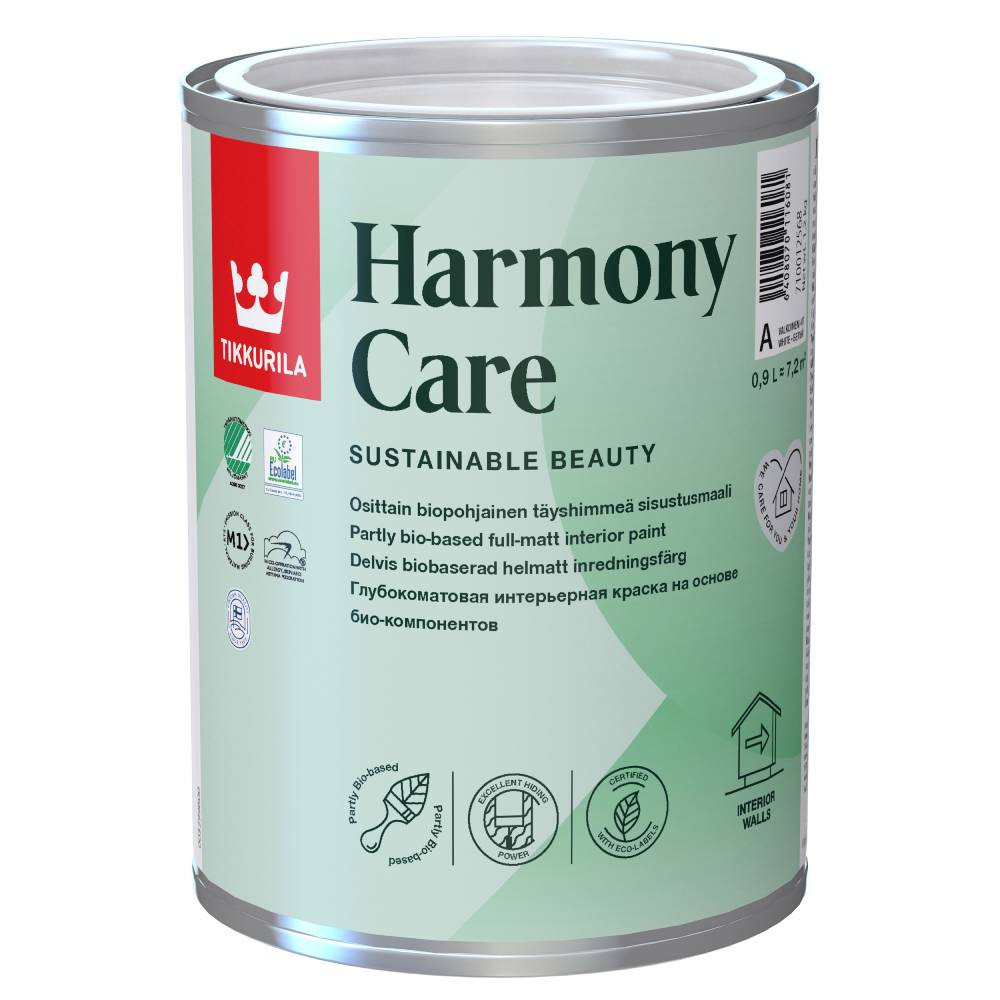Краска интерьерная Tikkurila Harmony Care 710012568 глубокоматовая база A 0,9л