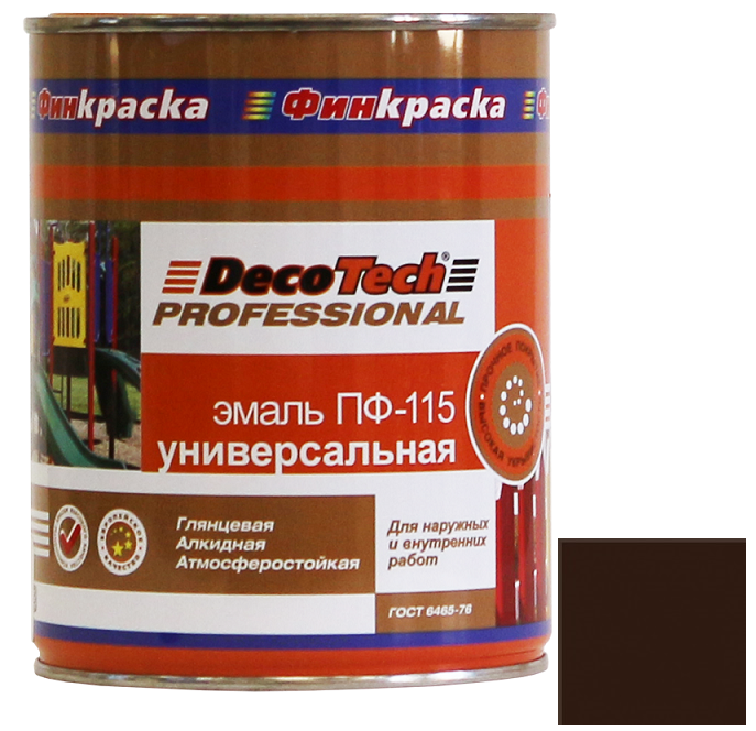 Эмаль DecoTech Professional ПФ-115 Ral 8017 шоколадно-коричневая 0,9 кг