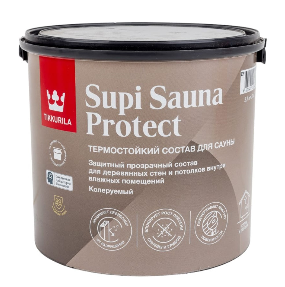 Состав защитный Tikkurila Supi Sauna Protect EP 2,7 л