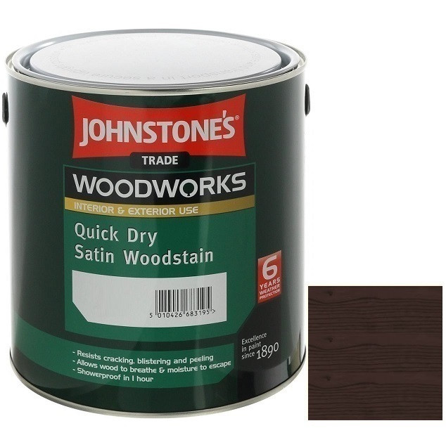 Пропитка для древесины Johnstones Quick Dry Satin Woodstain Средний дуб 2,5 л