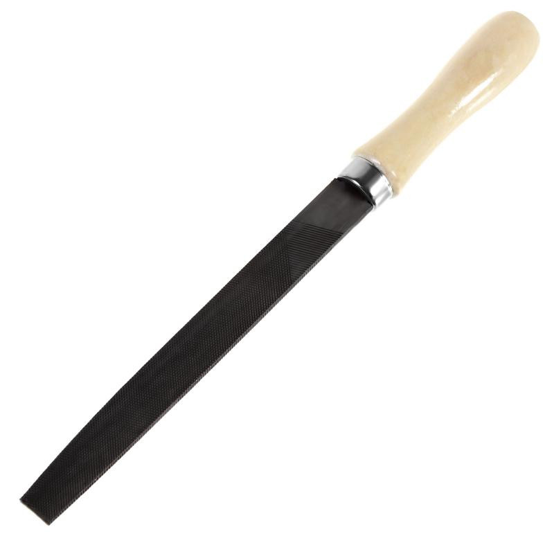 Напильник Сибртех плоский 150 мм деревянная ручка 16223
