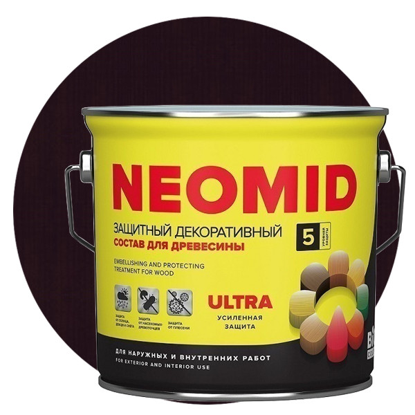 Пропитка для древесины Neomid Bio Color Ultra Махагон 2,7 л