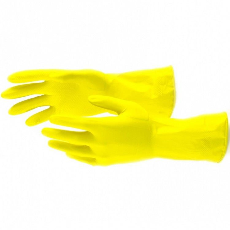 Перчатки хозяйственные Dexx 11201-L латексные желтые Размер L