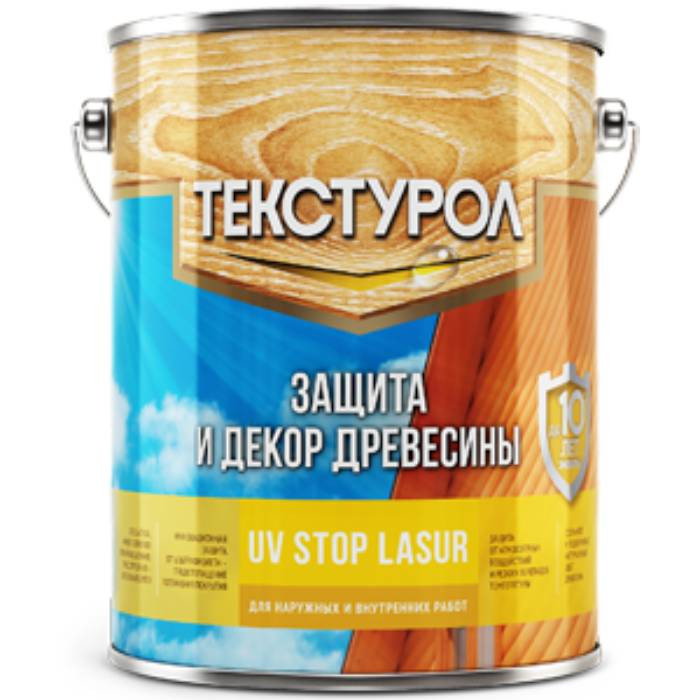 Средство для защиты древесины Текстурол UV-Stop Lasur 13933 на водной основе 0,75 л