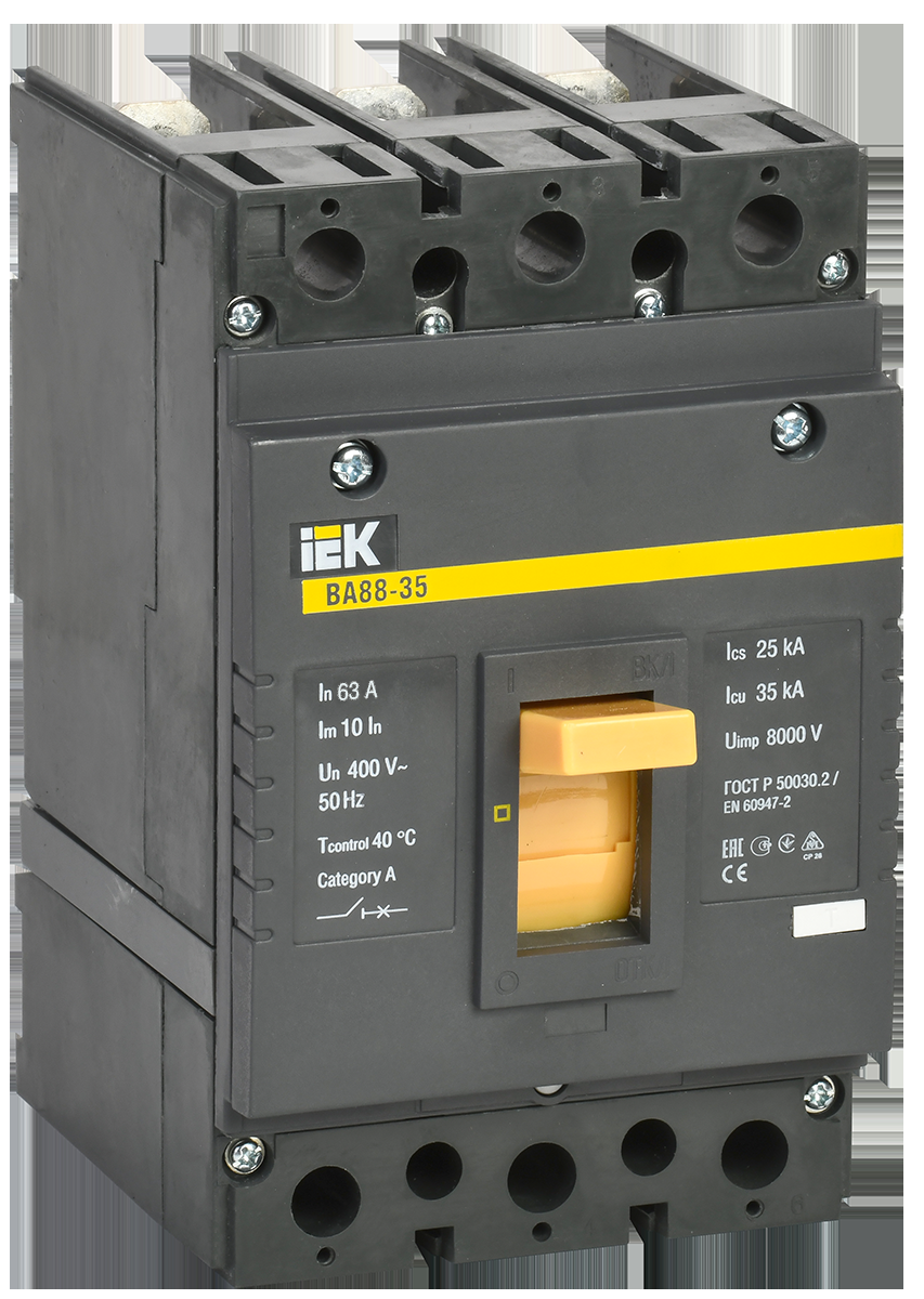 Автоматический выключатель IEK SVA30-3-0063 ВА88-35 3Р