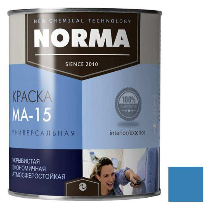 Краска масляная Novocolor МА-15 Норма голубая 2 кг