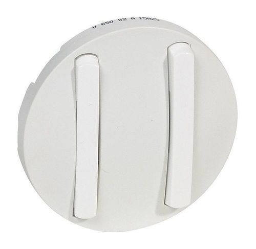 Лицевая панель для выключателя Legrand Celiane 65002 slim двухклавишная белая