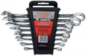 Набор ключей комбинированных 6-19мм 8шт полированный хром MATRIX