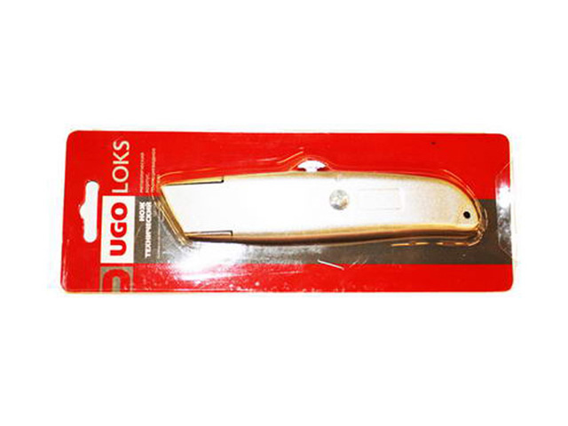 нож трапециевидный UGO LOKS 20мм металлический корпус