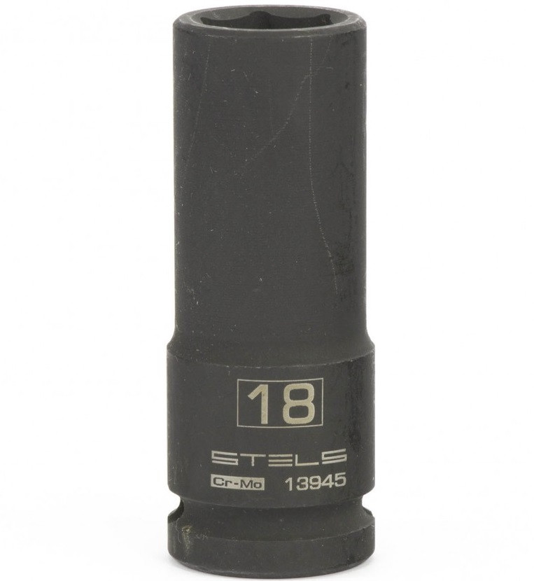 Головка ударная Stels 13945 удлиненная 1/2 дюйма 18 мм