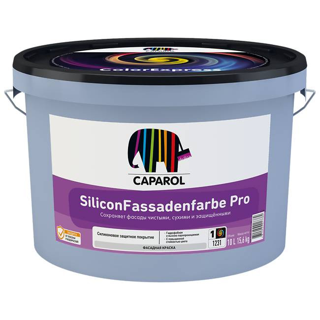 Краска водно-дисперсионная Caparol SiliconFassadenfarbe Pro для наружных работ База 1 10 л