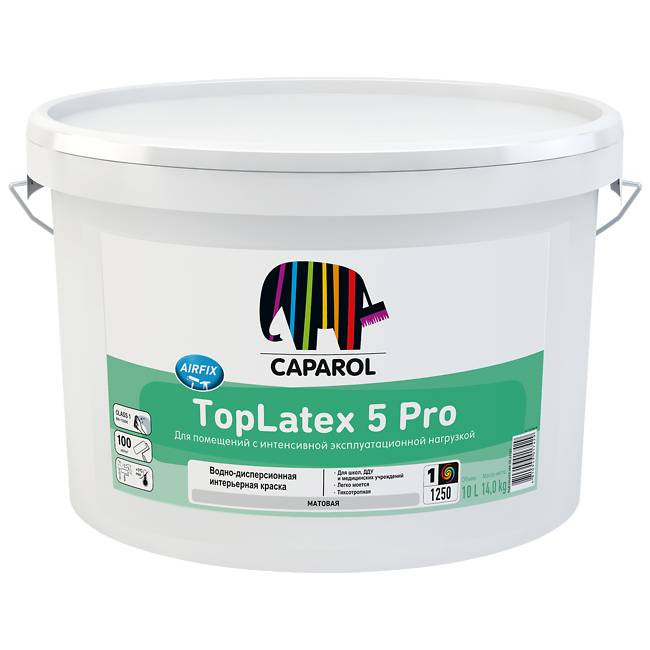Краска интерьерная латексная Caparol TopLatex 5 Pro матовая база 1 10 л