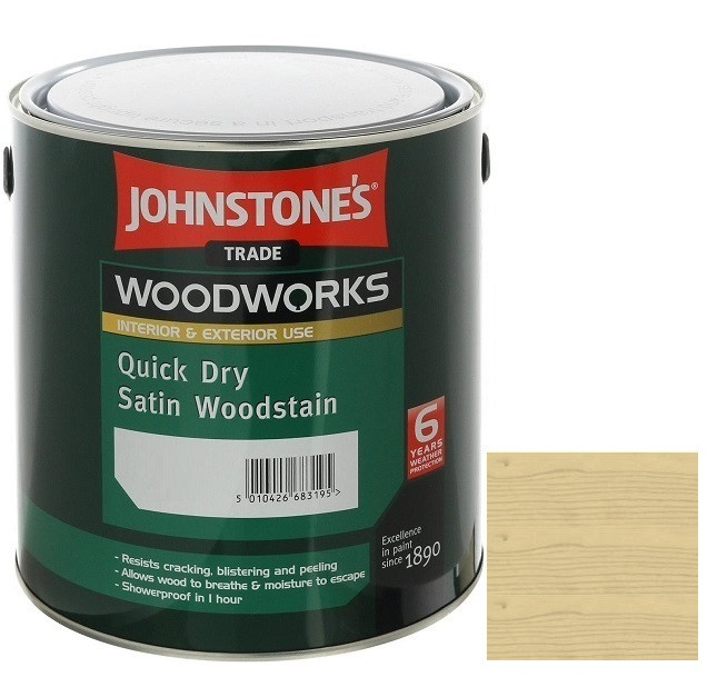 Пропитка для древесины Johnstones Quick Dry Satin Woodstain бесцветная 2,5 л