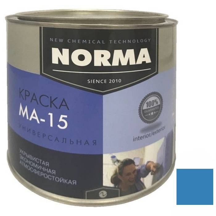 Краска масляная Novocolor МА-15 Норма голубая 1 кг