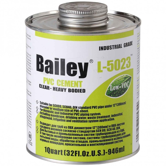 Клей Bailey L-5023 для труб ПВХ больших диаметров 946 мл