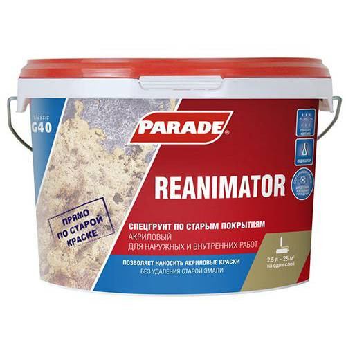 Спецгрунт Parade Reanimator G40 по старым покрытиям 2,5 л