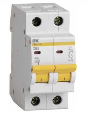 Автоматический выключатель IEK MVA20-2-063-C 2Р 63А 4,5кА