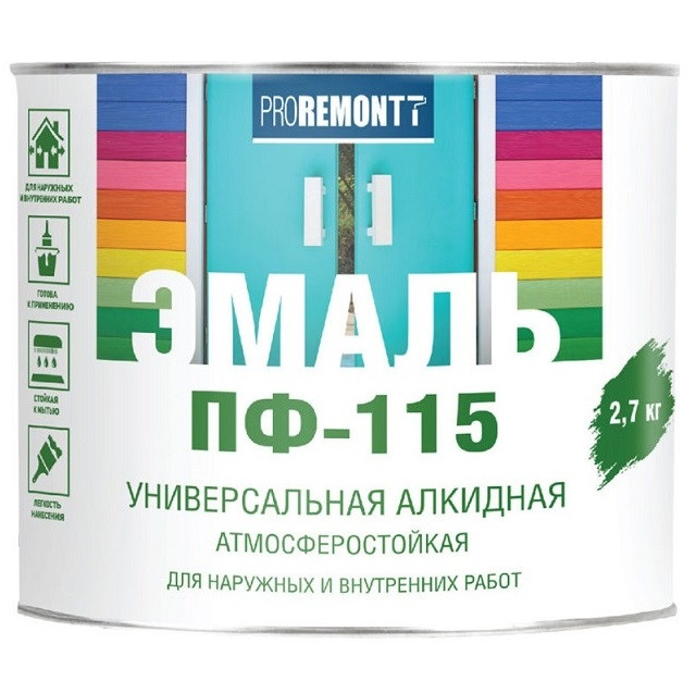 Эмаль Proremontt ПФ-115 матовая белая 2,7 кг