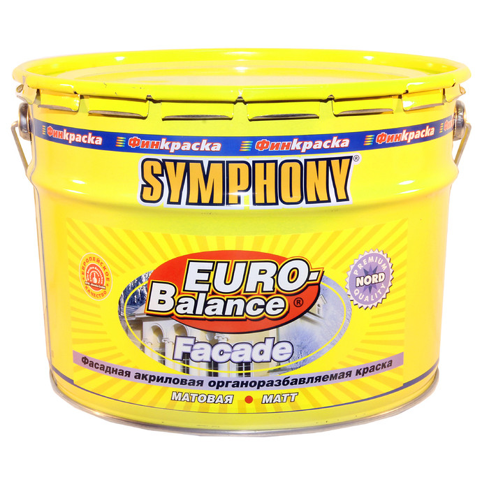 Краска акриловая фасадная Symphony Euro-Balance Facade Nord КА 9 л