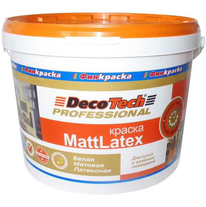 Краска интерьерная DecoTech Professional Matt Latex 3 л