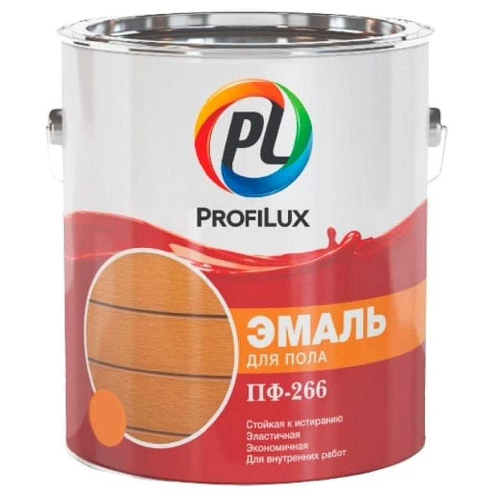 Эмаль для деревянного пола Profilux ПФ-266 глянцевая красно-коричневая 0,9 кг