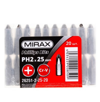 Бита Mirax 26251-2-25-20 PH2х25 мм 20 штук