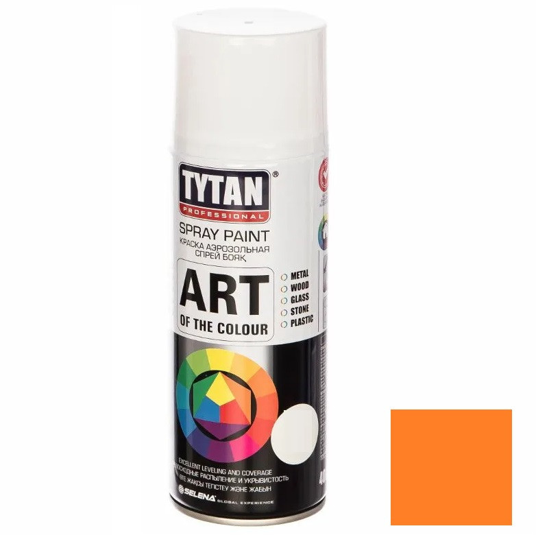 Краска аэрозольная флуоресцентная Tytan Professional Art of the colour оранжевая 400 мл