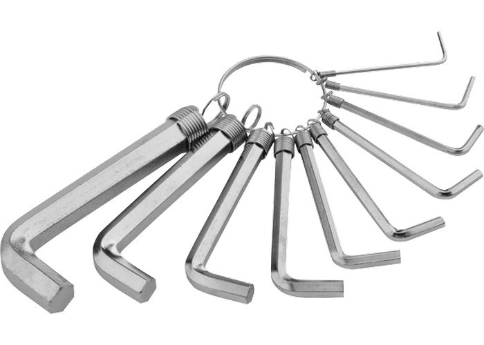 Набор ключей имбусовых Sparta 112685 HEX 1,5-10 мм никелированный 10 шт