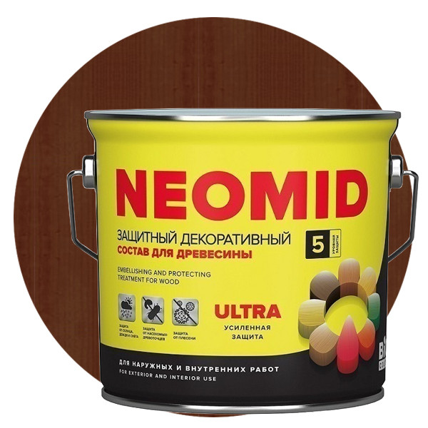 Пропитка для древесины Neomid Bio Color Ultra Тик 2,7 л