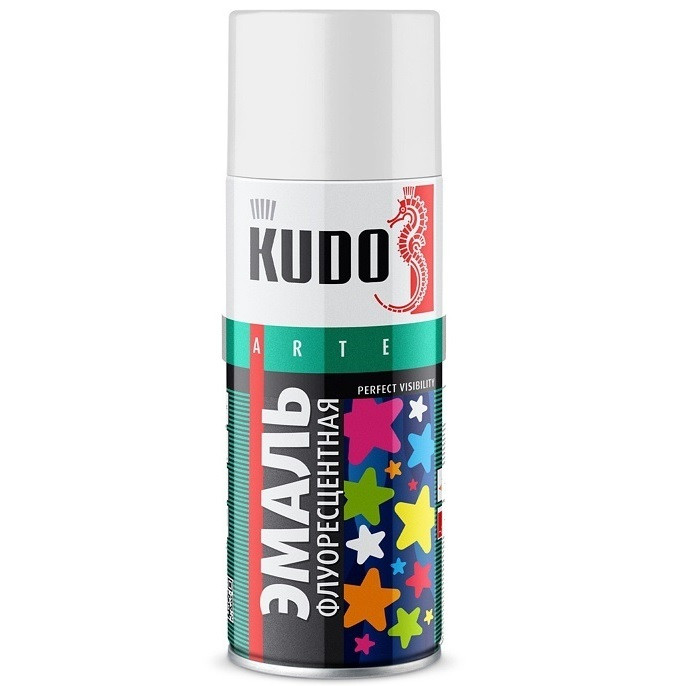 Эмаль аэрозольная флуоресцентная Kudo KU-1201 белая 520 мл