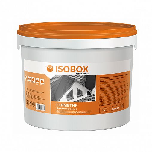 Акриловый пароизоляционный герметик для внутренних работ Isobox B, 7 кг, белый