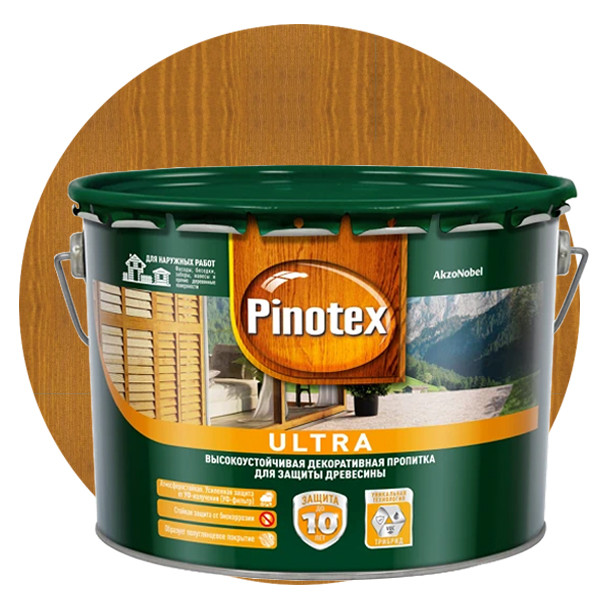Пропитка для древесины Pinotex Ultra Орегон 9 л