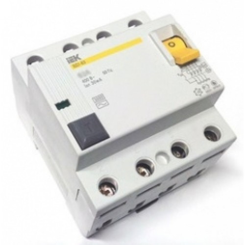 Автоматический выключатель дифференциального тока IEK MDV10-4-032-030 ВД1-63 4Р 32А 30мА