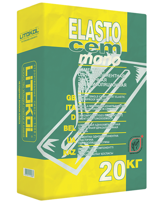 Литокол ELASTOCEM  MONO гидроизоляционная смесь 20кг ojnmQRNPjxTySi5LBB9U73 - фото 48160