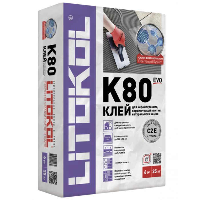 Клей для плитки Литокол / Litokol Litoflex K80 25кг RvrNxxPEjCYQ7HEZEacTQ1 - фото 48289