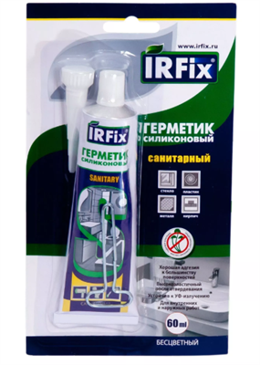 IRFIX SANITARY Герметик силиконовый санитарный 60мл Бесцветный 20065 - фото 48497