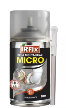 IRFIX MICRO Пена монтажная бытовая 250мл всесезонная 10024 - фото 48664