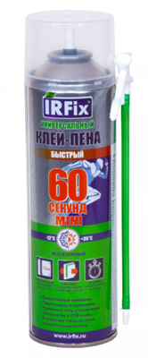IRFIX 60 СЕКУНД MINI Клей-пена универсальный бытовой 500мл 10026 - фото 48676